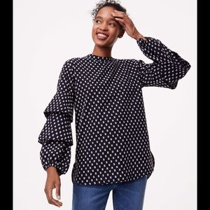 LOFT Geo Pattern Blouse size XL